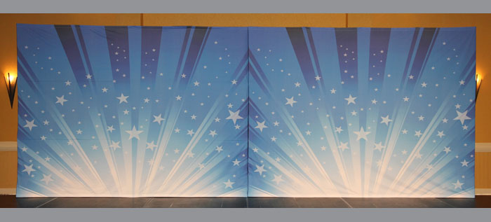 Two 8' X 10' Starurst Backdrops