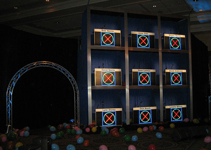 Celebrity Squares after the balloon drop