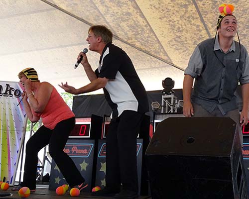 At the fair, the game show fun and excitment never ends