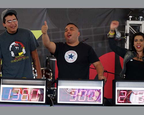 Everyone at the fair loves to play and watch the game shows