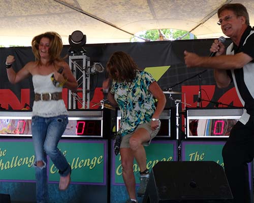 Lots of energy and excitement around the game show at fairs and festivals